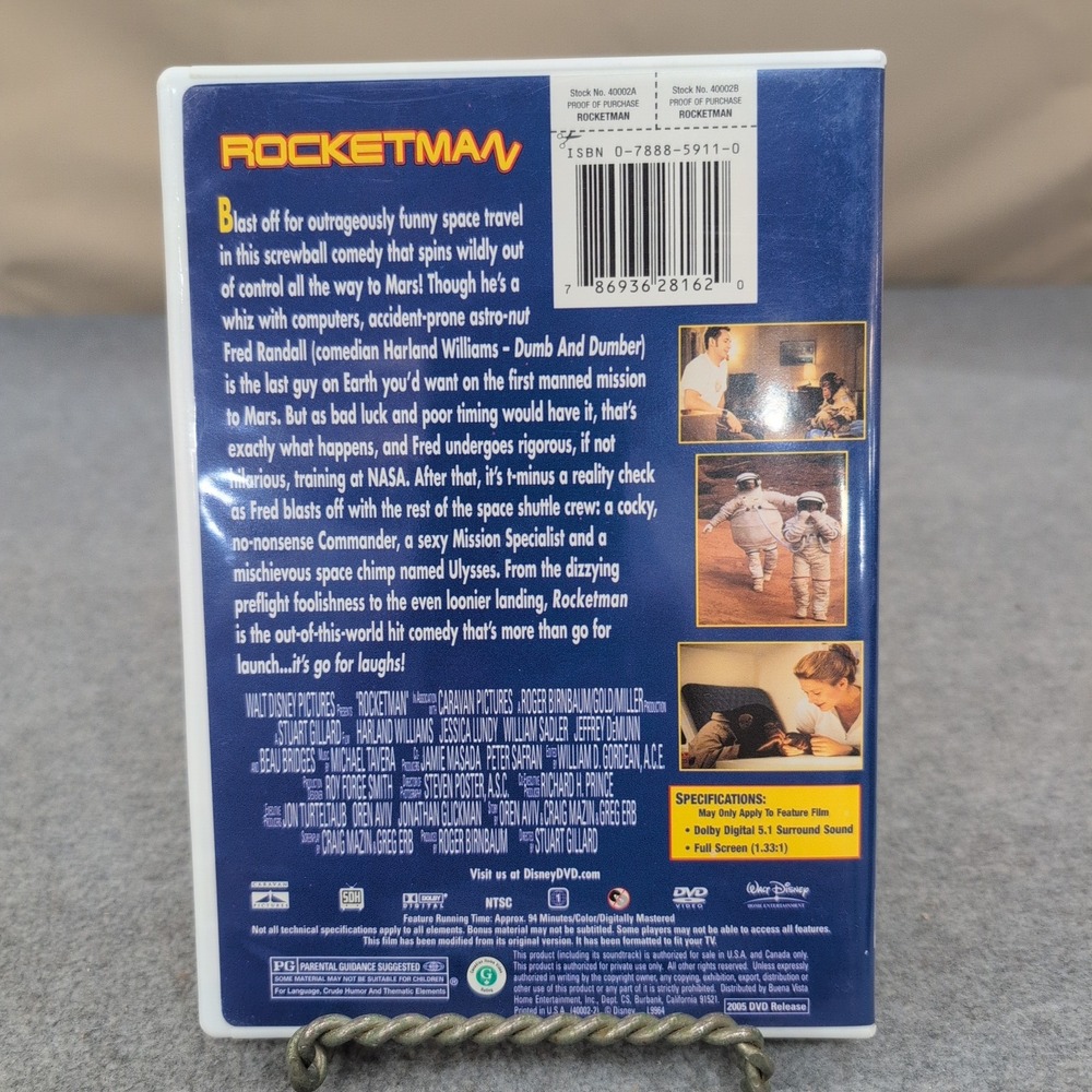 RocketMan‎ DVD 1997 Walt Disney Pictures Harland Williams Sci-Fi Comedy - Picture 2 of 2